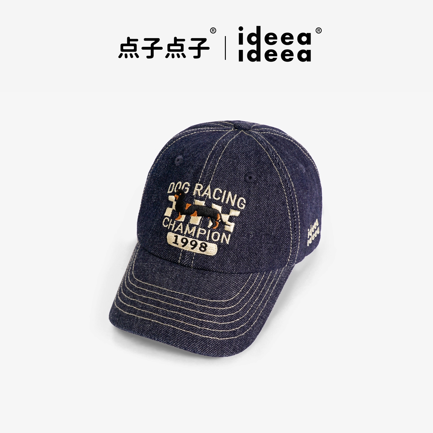 董洁同款单宁牛仔刺绣棒球帽