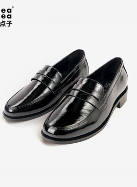 ideea点子点子 Zoe Loafer 佐伊乐福鞋 - 亮面褶皱增高款男女同款