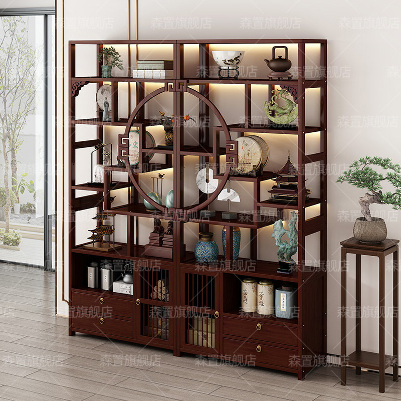 置物架多层收纳架摆件展示架新中式博古架非实木茶叶放置架多宝阁,商业/办公家具,置物架/陈列架/储物架/展示架,淘宝优惠券,粉丝福利购,淘宝优惠卷