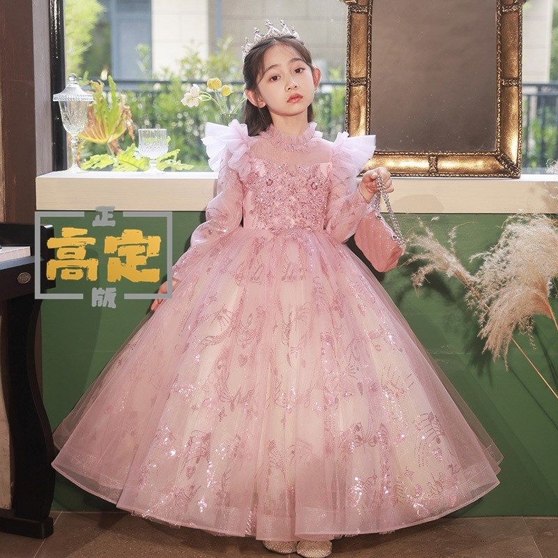 女童高级礼服粉色公主裙儿童连衣裙网纱蓬蓬裙蛋糕裙女孩生日演出,童装/婴儿装/亲子装,连衣裙,淘宝优惠券,粉丝福利购,淘宝优惠卷