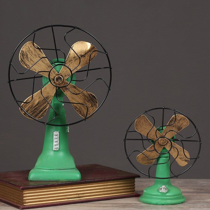 电风扇模型美式复古怀旧电视柜摆件 服装店铺橱窗陈列道具 13640