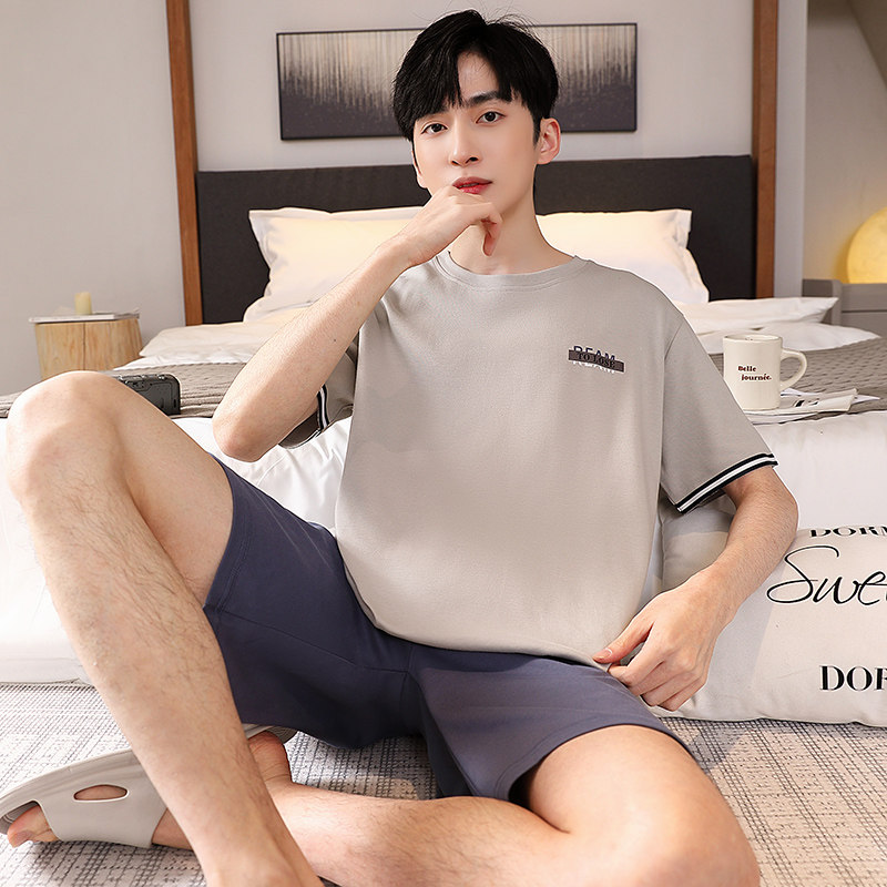 2024年新款睡衣男夏季纯棉短袖可外穿男士大码短裤春秋家居服套装,女士内衣/男士内衣/家居服,睡衣/家居服套装,淘宝优惠券,粉丝福利购,淘宝优惠卷