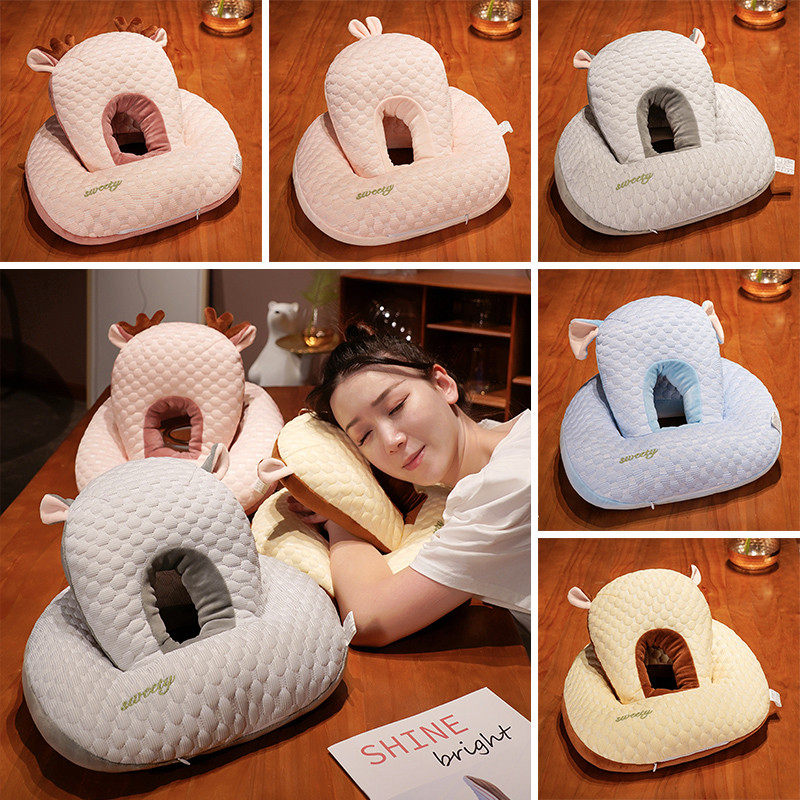 睡觉神器冰豆豆枕头午睡枕趴睡办公室办公椅子枕颈枕午休靠枕学生,居家布艺,午睡枕,淘宝优惠券,粉丝福利购,淘宝优惠卷