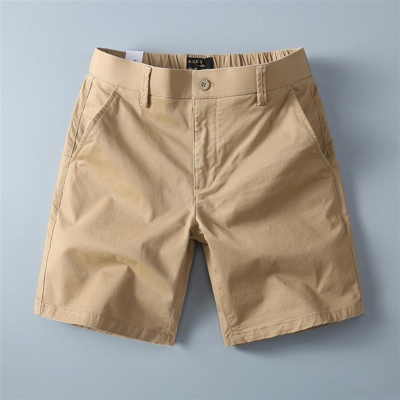 美式休闲四分裤男夏季2025新款纯棉高端外穿裤子修身白色西装短裤,男装,休闲裤,淘宝优惠券,粉丝福利购,淘宝优惠卷