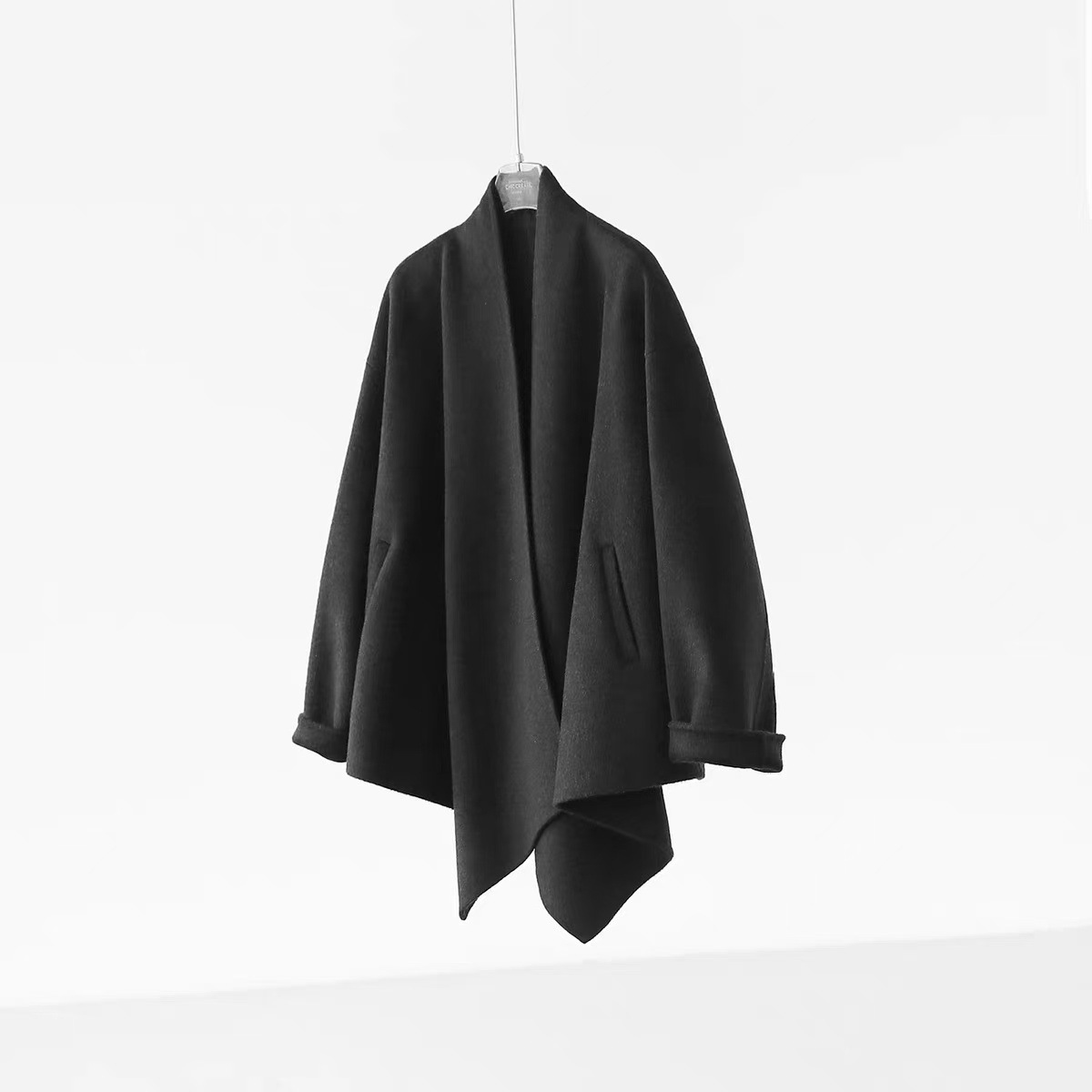 错过拍大腿！量少货牛！松弛随性羊绒羊毛天丝双面呢大衣短外套女