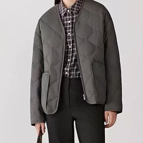 小禾简约白鹅绒25秋冬新款短款平纹布羽绒服外套女