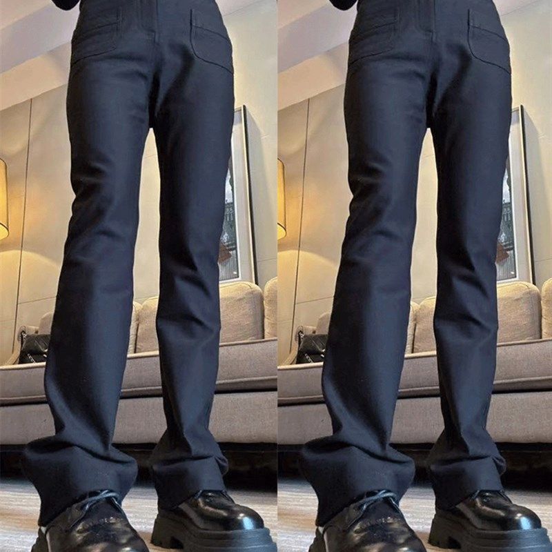 大码女装2025春季新款高腰弹力法棍裤胖妹妹mm显瘦直筒休闲长裤子