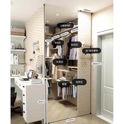 洞洞板衣柜侧板隔断家用屏风隔间衣柜可收纳卧室内隔断衣帽间L型