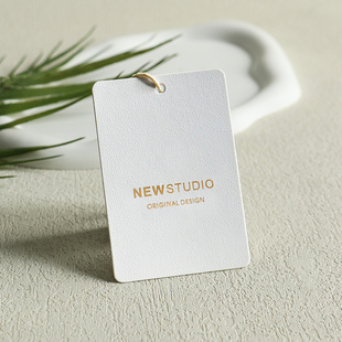简约蛋壳纹吊牌定做logo烫金服装店吊卡定制女装价格标签挂牌订制