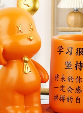 家居客厅卧室内房间小装r饰品收纳笔筒摆件树脂工艺品乔迁新居礼