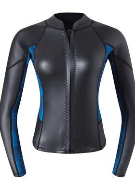 2023年潜水分体长袖上s衣浮服男女冲浪保暖防寒防白色短裤氯丁橡