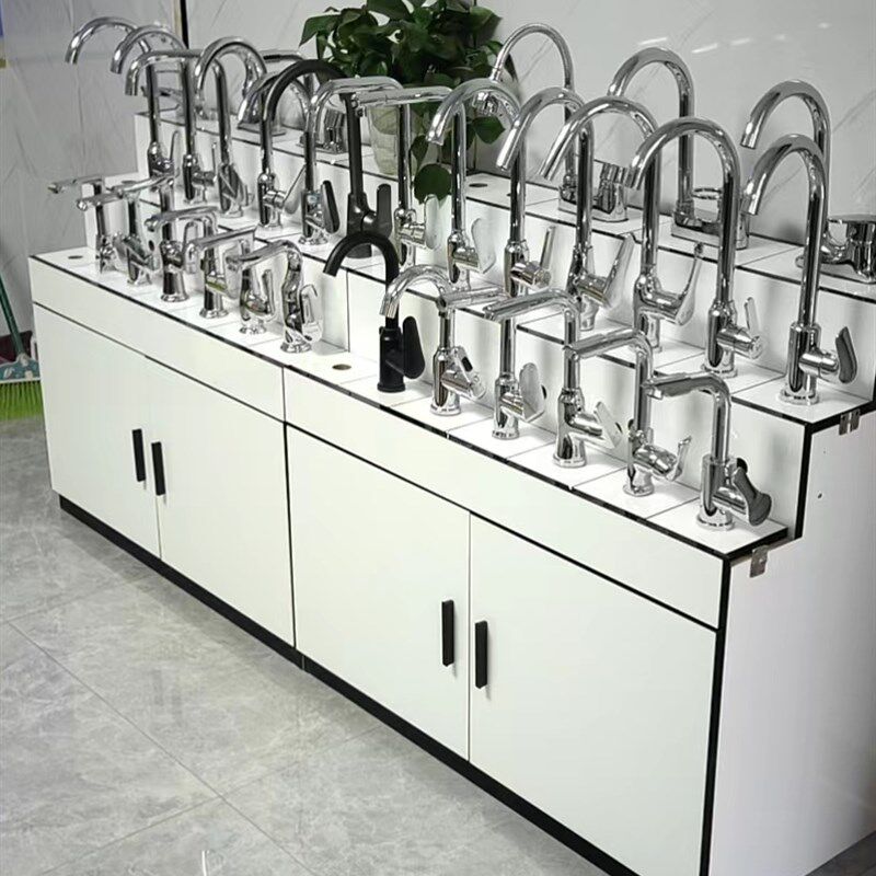 水龙头展柜展台水盆龙头展架卫浴地漏角阀水槽淋浴展板板马桶展柜