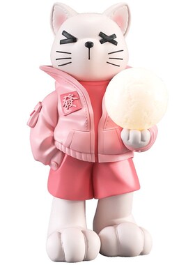 样板间展厅潮玩大型落地猫摆件家居饰品客厅电视柜沙发旁乔迁礼物