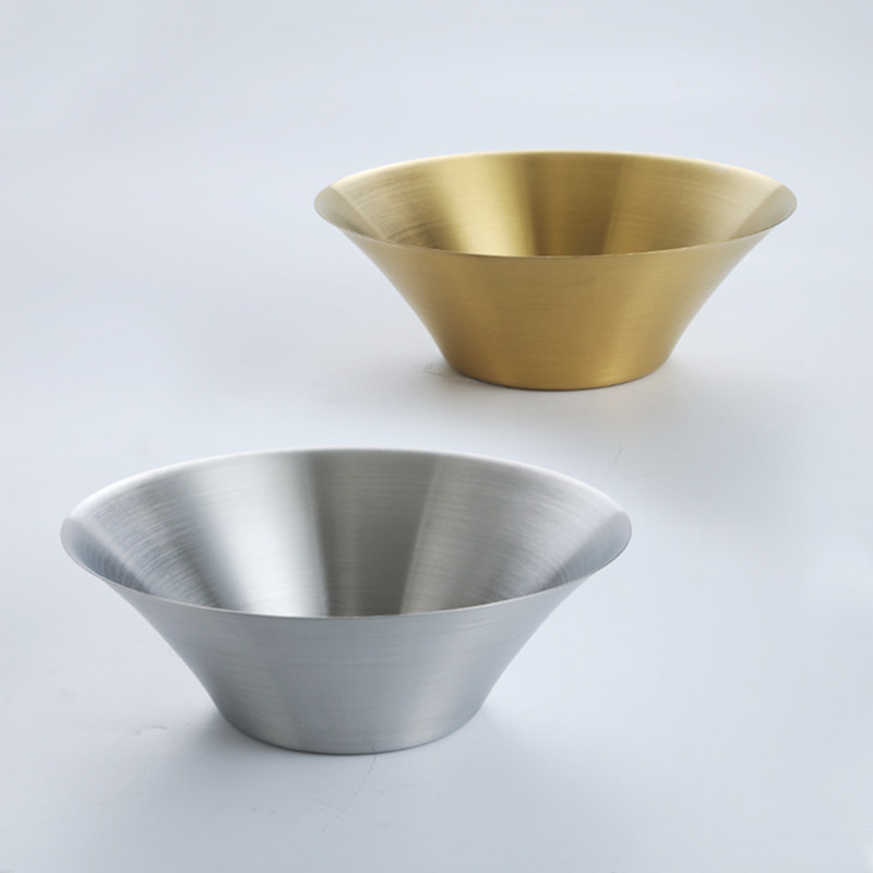 韩式哑光不锈钢锥形碗水果蔬沙拉碗冷面碗火锅店毛肚碗商用创意碗,餐饮具,碗,淘宝优惠券,粉丝福利购,淘宝优惠卷