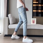 男裤 子矮小个子九分裤 26码 修身 春夏小码 小脚紧身裤 27码 牛仔裤