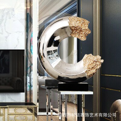 店长推荐酒店样板房会所抽象雕塑摆件家居软装饰品招财树脂工艺品