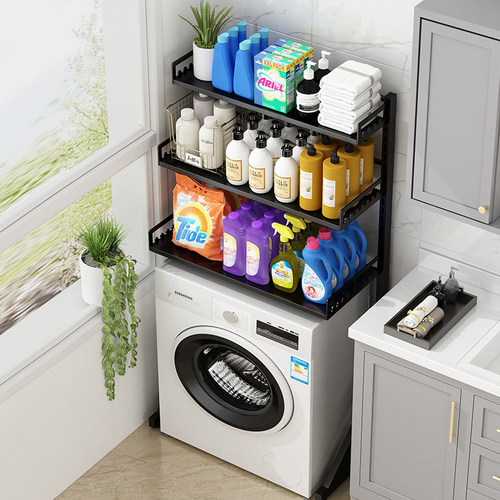 洗衣机置物架落地多层层架卫生间浴室收纳波轮滚筒洗衣机上方收纳