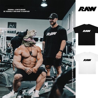 克里斯C宝健身纯棉短袖t恤男重磅夏季宽松休闲运动潮牌打底衫上衣