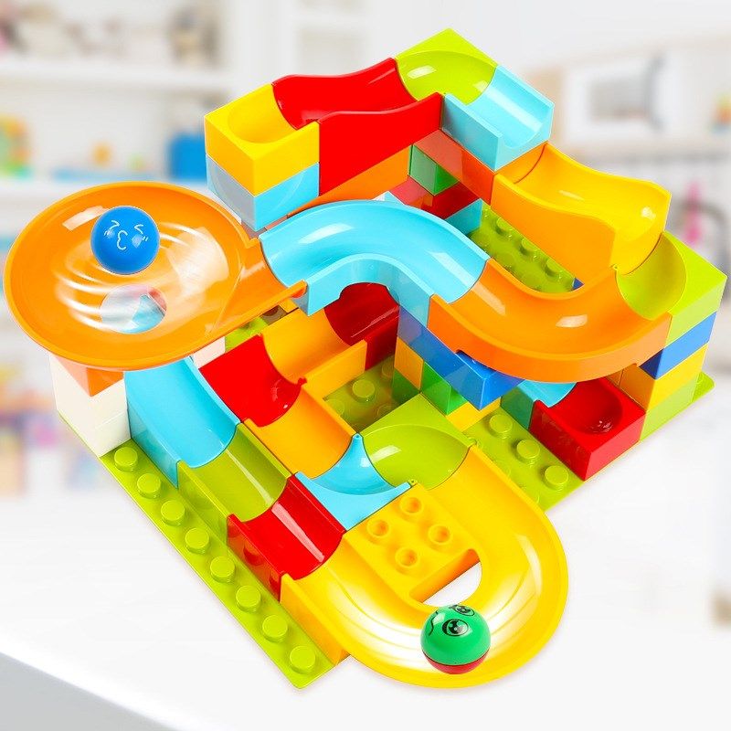 儿童大颗粒滑道2-5岁滑倒积木儿童拼装玩具益智带底板3男孩4女孩,玩具/童车/益智/积木/模型,普通塑料积木,淘宝优惠券,粉丝福利购,淘宝优惠卷