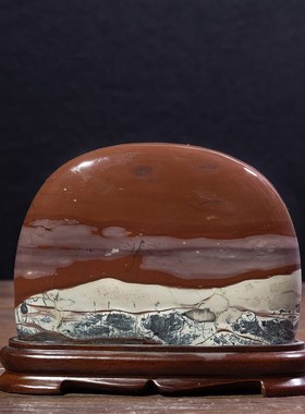 广西国画石天然奇k石观赏石草花石中式摆件客厅电视柜工艺品tg59