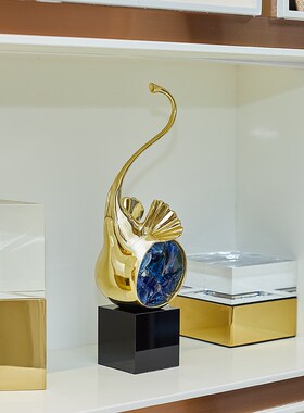 欧式轻奢纯铜大象摆件高r级感玄关酒柜电视柜壁柜家居高档艺术装