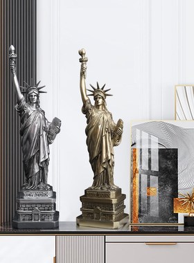 大号自由女神摆件客厅餐厅美式装饰人物雕塑P桌面树脂雕像艺术品