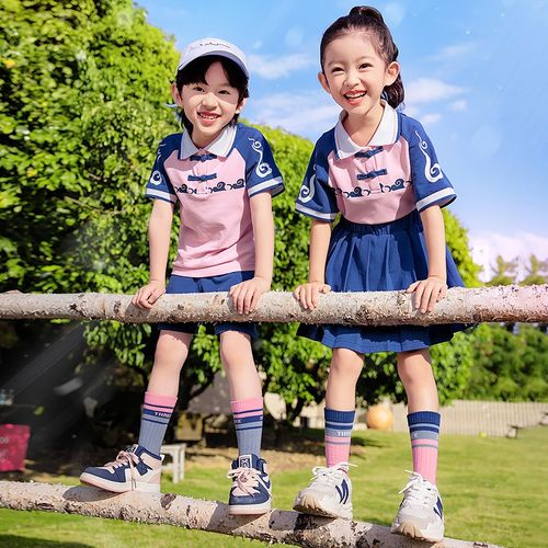 小学生校服儿童夏季中国风盘扣套装一三年级班服毕业照园服表演服