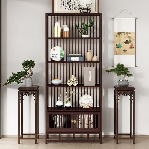 置物架多功能多层收纳架非实木中式博古架手办展示柜茶室摆件杯架