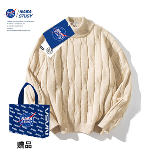 秋冬季 毛衣男士 百搭休闲慵懒风半高领针织打底线衣 羊毛衫 潮牌新款