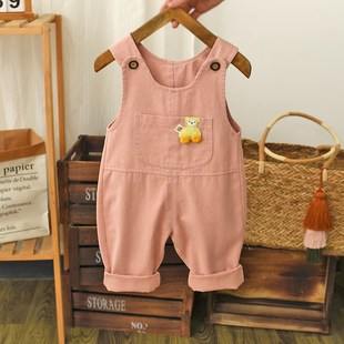 子时髦洋气女孩儿童休闲宽松长裤 女童背带裤 宝宝裤 新款 潮 2024春装