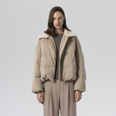 Tom SIMONETTA RAVIZZA25秋冬 Curly剪毛羊羔毛领拉链羽绒外套