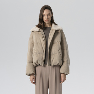 Curly剪毛羊羔毛领羽绒马甲外套 Tom SIMONETTA RAVIZZA25秋冬