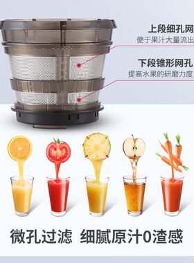 榨汁机商用甘蔗渣炸椰子汁分离奶茶酒店家用大功率全自动大型口径