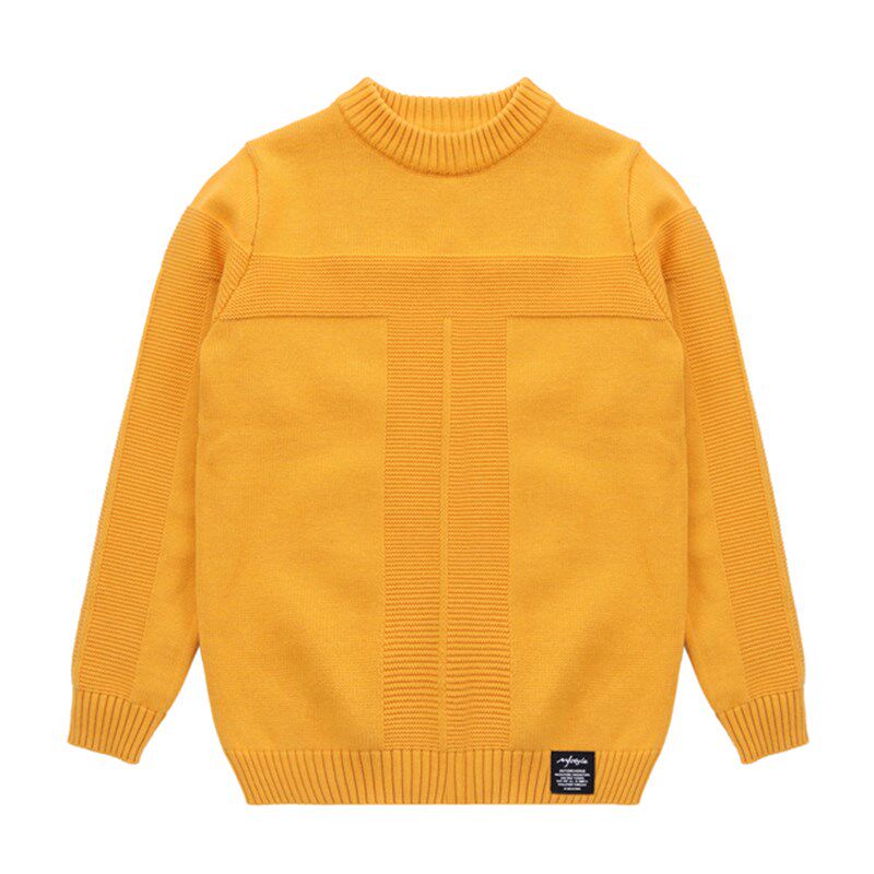 女童毛衣纯棉圆领套头儿童针织衫春秋加绒加厚2024新款打底衫洋气