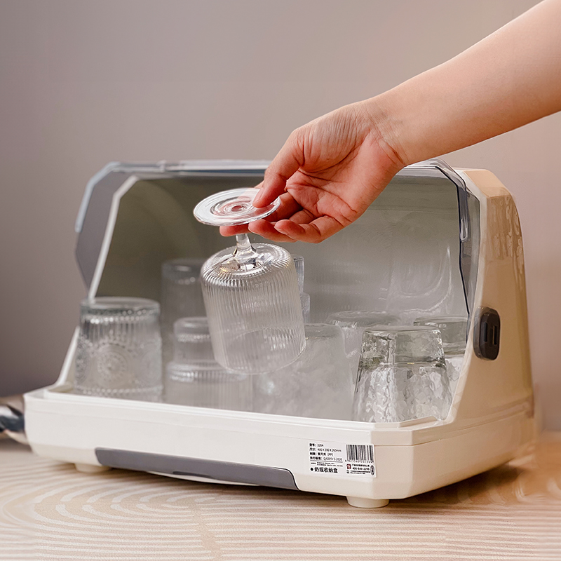 透明防尘杯子置物架水杯奶瓶收纳盒餐柜桌面玻璃杯沥水托盘