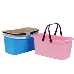 家用大号平板胶棉吸水拖把手提式 洗车塑料桶加厚长方形拖把清洗桶