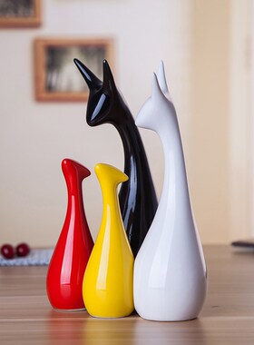 陶瓷家居装饰品可爱台面摆设工艺品客厅电视柜酒柜房间桌面小摆件