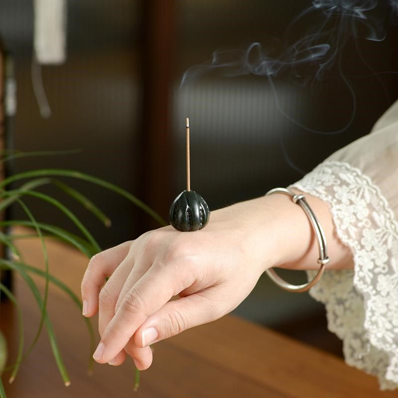 禾风香堂 和田墨玉香插 天然玉石手工制作檀香沉香线香插文玩摆件,家居饰品,香托/香盘/香座/香插,淘宝优惠券,粉丝福利购,淘宝优惠卷