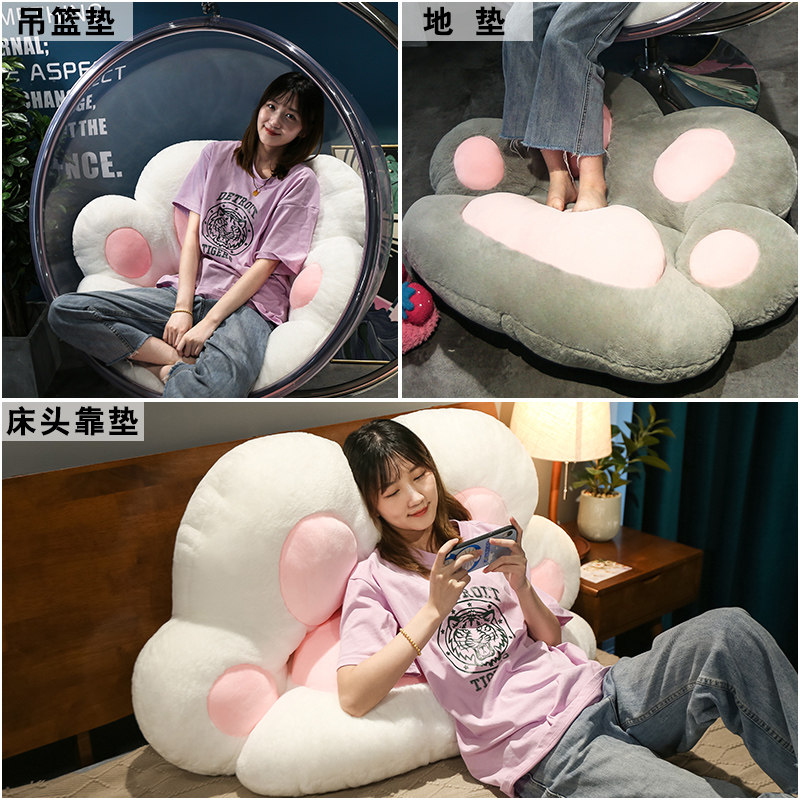 创意吊椅秋千鸟巢坐垫吊篮地上圆形地垫藤椅子靠垫摇篮垫子可拆洗