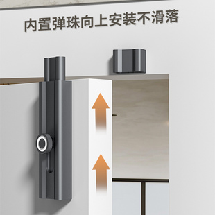 免打孔插销锁粘贴式室内反锁门栓房间门闩明装门扣防盗老式门锁扣