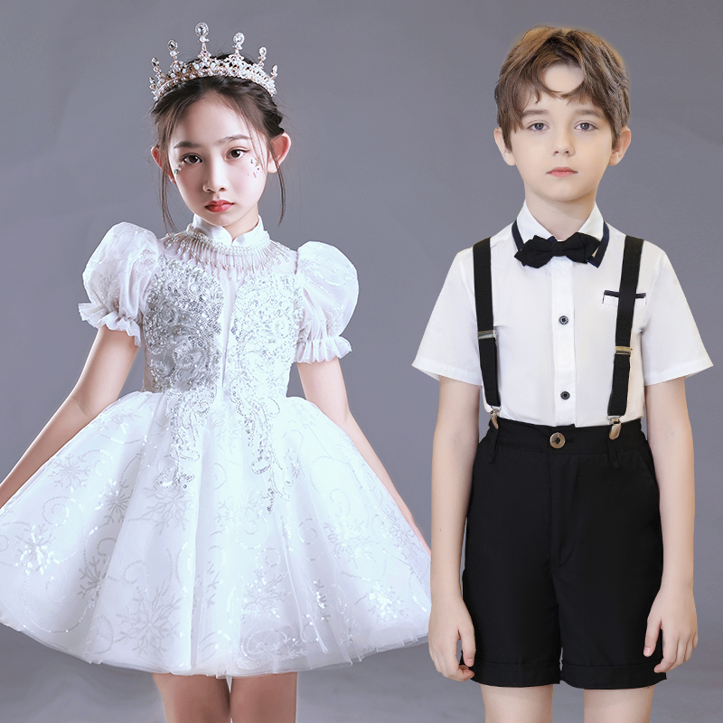 儿童大合唱演出服表演服装诗歌朗诵小学生蓬蓬裙礼服男童毕业套装