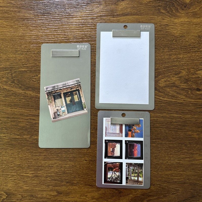春田430不锈钢菜单夹板收纳夹可吸磁铁剪贴板票据写字板夹摔不坏,文具电教/文化用品/商务用品,文件夹/试卷夹,淘宝优惠券,粉丝福利购,淘宝优惠卷