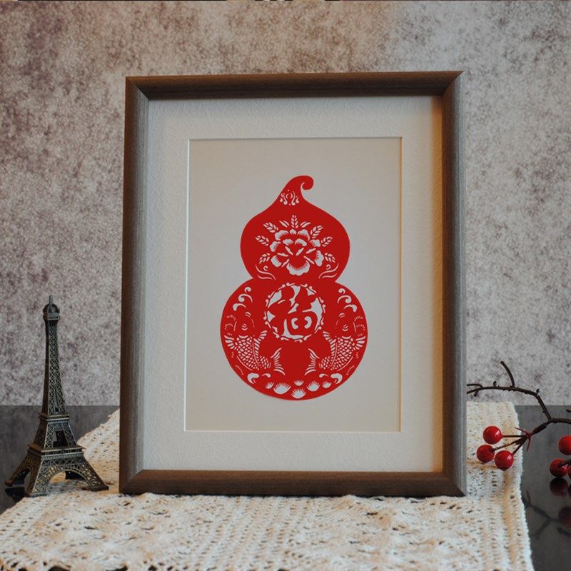 福字葫芦剪纸摆件礼品纯手工雕刻手工艺品窗花暖居装饰非遗中国风,特色手工艺,剪纸,淘宝优惠券,粉丝福利购,淘宝优惠卷