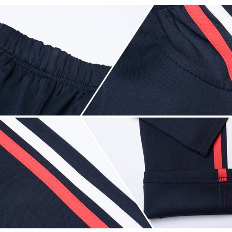 校服裤子小学生加绒藏蓝色灰色秋冬两道杠纯棉春秋季白红白杠深蓝