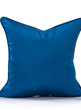 【满缘】软装新中式沙发样板房宝蓝色中式镂空花格轻奢风抱枕靠垫