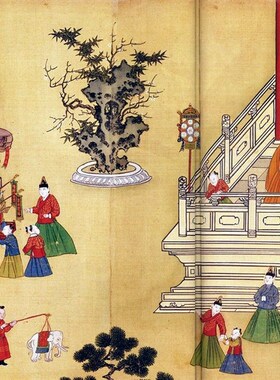 明宪宗元宵行乐图 国画 明代皇帝行乐图 人物画 防水宣纸绢布微喷