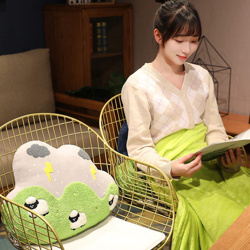 青青草原抱枕被子两用毯子二合一加厚午睡枕头办公室沙发靠背车用,居家布艺,抱枕被,淘宝优惠券,粉丝福利购,淘宝优惠卷