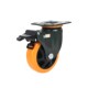 向荣UO脚轮寸寸寸寸轴承橙色万向轮静音耐磨