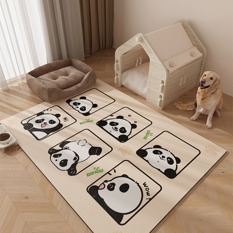 可爱卡通宠物地垫2023新款高级皮革围栏垫子防水防污防尿可擦免洗