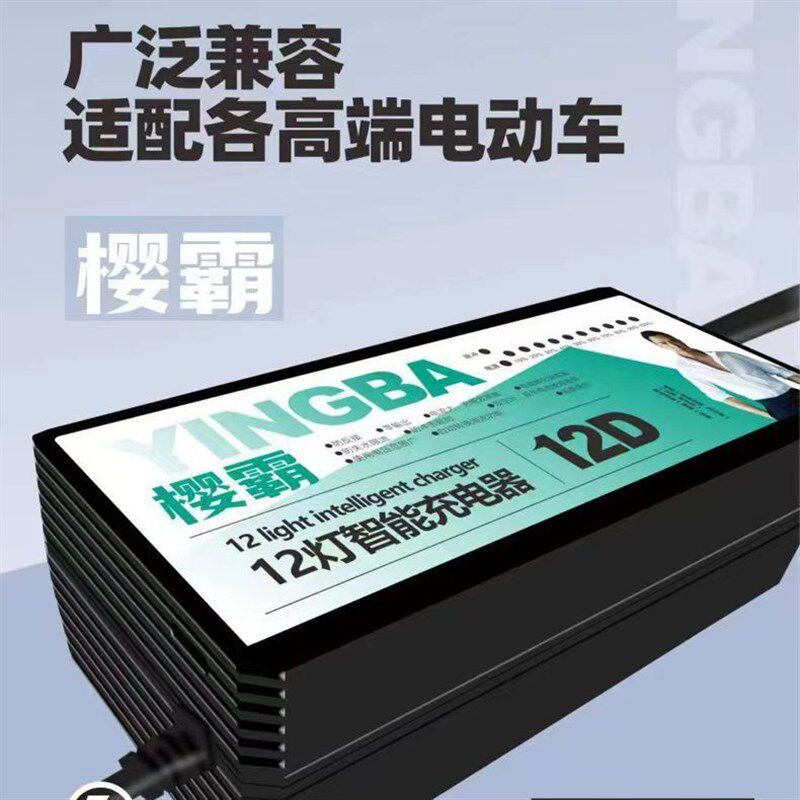 樱霸电动车充电器脉修复快速自动断电智能铅酸电池
